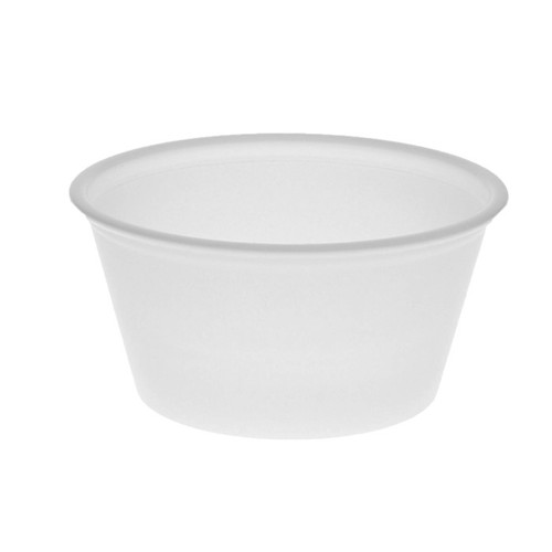 US Foods Monogram 2 oz. HIPS Portion Cup, Translucent, 2,400 ct.