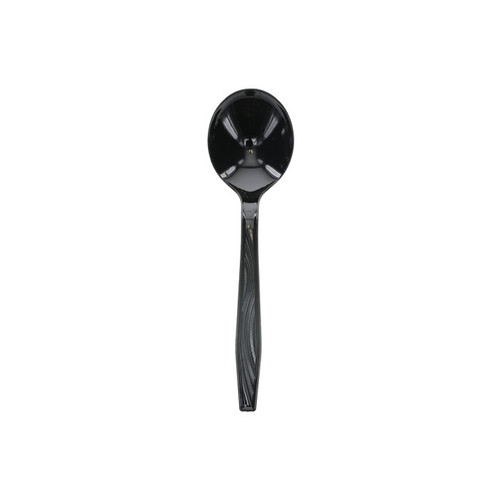 Sysco Classic Medium-Heavy Weight HIPS Soup Spoons, Black, 1,000 ct.