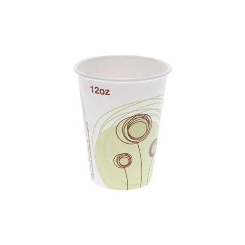 US Foods Monogram 12 oz. Paper Hot Cup, Meadows Stock Print, 1,000 ct.