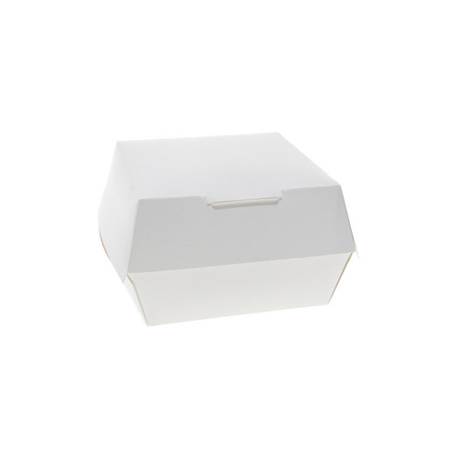 Pactiv Evergreen 5" X 5" Paper Hinged Clamshell Food Container, White, 500 Ct.