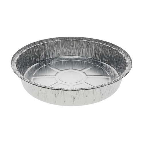 Sysco Classic 9" 46 oz. Round Aluminum Foil Container, Silver, 300 ct.