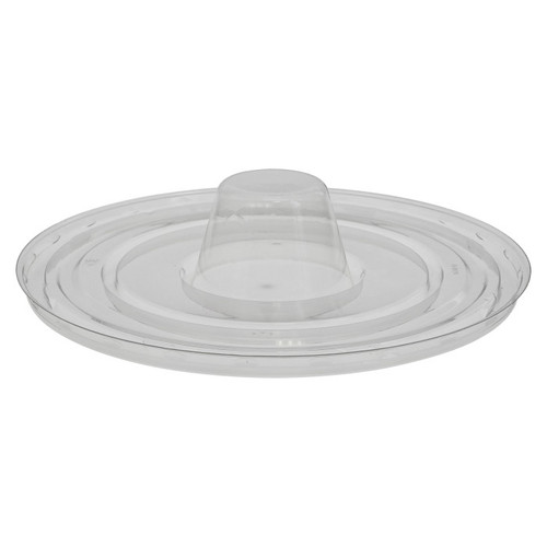 Pactiv Evergreen Bundt Cake Base with 2 x 2.9" Cone for 7" Cake, Clear, 160 ct.