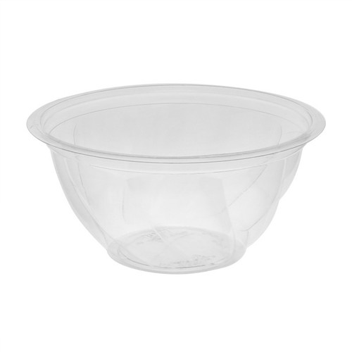 EarthChoice 7" Round 32 oz. RPET Swirl Bowl, Clear, 600 ct.