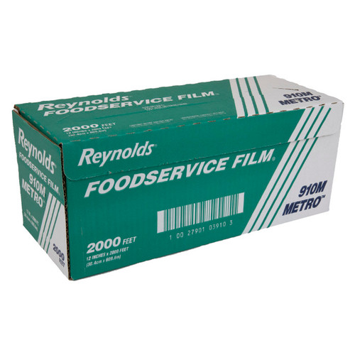 Reynolds Metro 12" x 2,000' Foodservice Film Wrap with Metal Serrated Cutter, 1 ct.