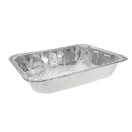 Pactiv Evergreen Half-Size Deep Light-Weight Aluminum Steam Table, Silver, 100 ct.