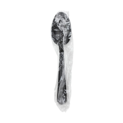 Pactiv Evergreen Heavy Weight Wrapped Full Length Spoon, Black, 1,000 ct.