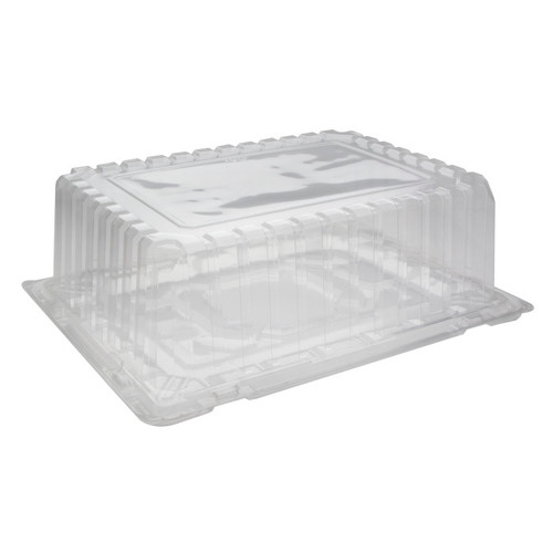 Pactiv Evergreen 1/4 Showcake OPS Sheet Cake Base and Deep Dome Lid, Clear, 50 ct.