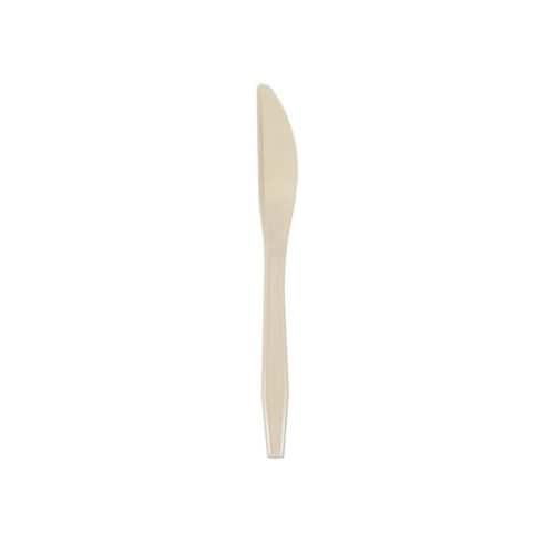 Pactiv Evergreen Meadoware 6.6" Medium-Heavy Weight HIPS Knives, Tan, 1,000 ct.