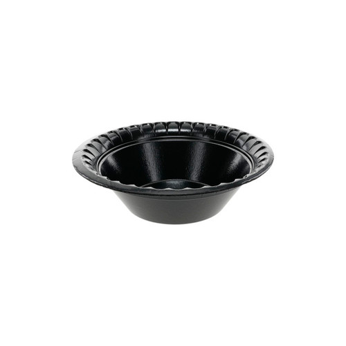 Gordon Food Service 12 oz. Placesetter Deluxe Laminated PS Foam Bowl, Black, 1,000 ct.