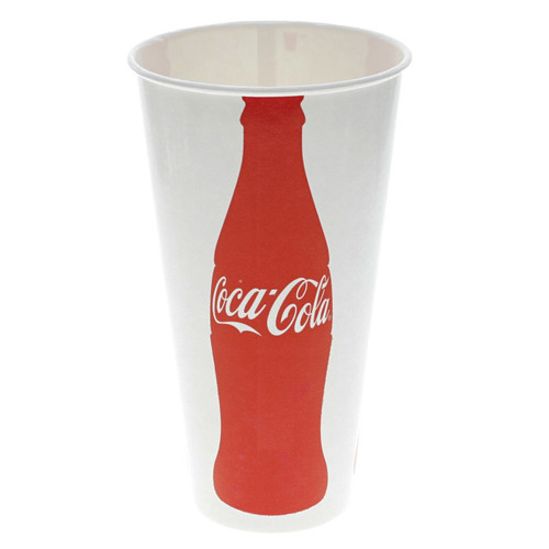 Pactiv Evergreen 24 oz. Paper Cold Cup, Iconic Coca-Cola Print, 1,200 Ct.