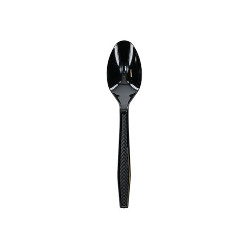 Gordon Food Service Meadoware Medium-Heavy Weight HIPS Spoon, Black, 1,000 ct.