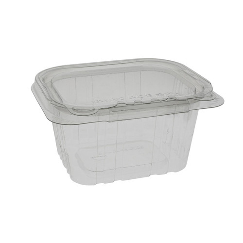 EarthChoice 16 oz. RPET Tamper-Evident Hinged Lid Deli Container, Clear, 304 ct.