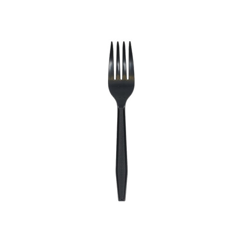Gordon Food Service Meadoware Medium-Heavy Weight HIPS Fork, Black, 1,000 ct.