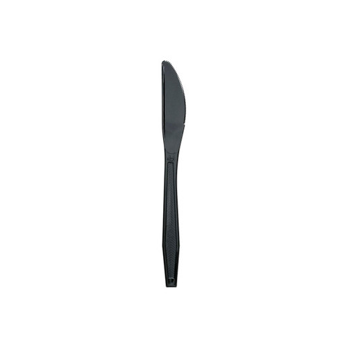 Gordon Food Service Meadoware Medium-Heavy Weight HIPS Knife, Black, 1,000 ct.