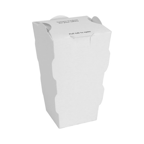 Sysco Classic Large Tamper-Evident Paper Fry Carton, White, 300 ct.