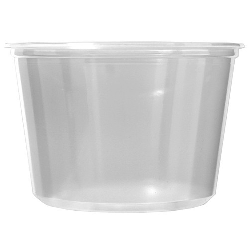 First Mark 16 oz. Polypropylene Round Deli Containers, Clear, 500 ct.