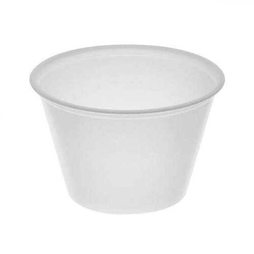 US Foods Monogram 4 oz. HIPS Portion Cup, Translucent, 3,000 ct.