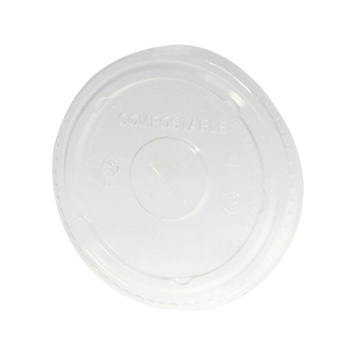 US Foods Monogram Compostable PLA X-Slot Lids for 12/16/20 oz. Cold Drink Cups, Clear, 1,000 ct.