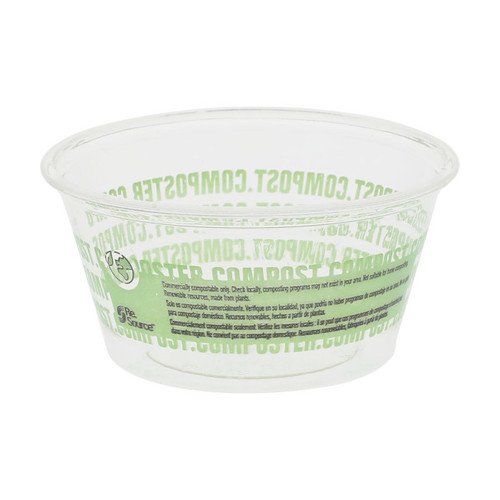 GFS Re.Source 2 oz. Compostable PLA Portion Cups, Clear, 2,000 ct.