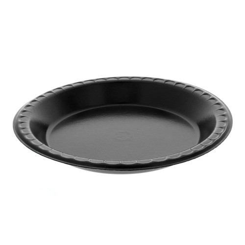 Pactiv Evergreen 9" Deep Placesetter Deluxe Laminated PS Foam Plate, Black, 500 ct.