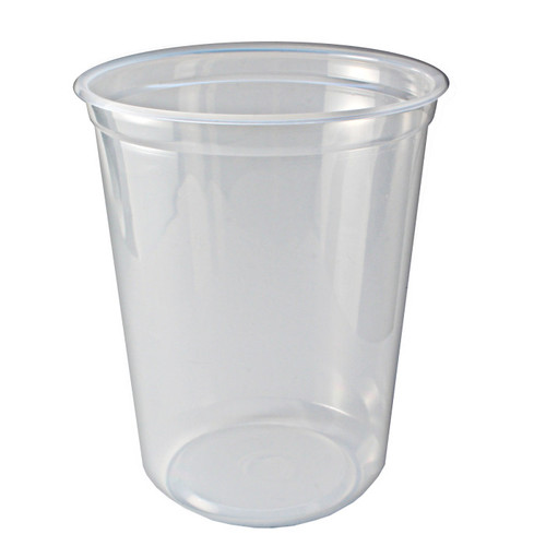 First Mark 32 oz. Polypropylene Round Deli Containers, Clear, 500 ct.