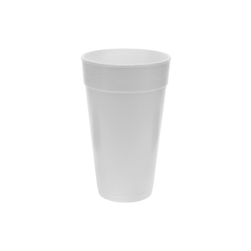 Sysco Classic 20 oz. PS Foam Hot Cups, White, 500 ct.