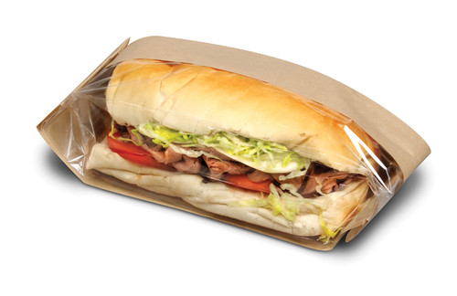 Dubl View® ToGo! deli bag half baguette - Color Natural - Dimensions 3.25 x 2.00 x 10.25 (300050)