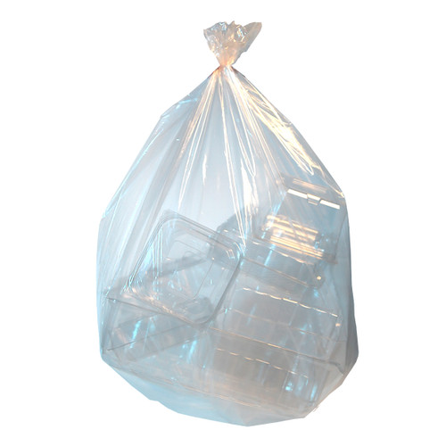 Clear Performance Can Liners - 55 Gal 40 x 53 LLDPE 1.20 Mil Clear 5/20 Rolls (H8053PC RAC*)