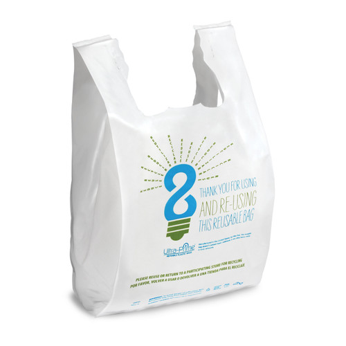 Ultra Prime® Reusable T-Shirt Bags - Ultra Prime® Reusable T-Shirt Bags 11.50 x 6.50 x 21.00 - 12 x 4