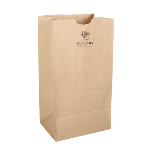 25# SH Dubl Life® Husky SOS bag 50# recycled kraft FSC BPI - 400 PK (70224)