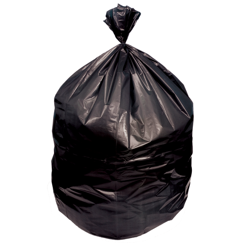 X-liner Reprocessed Resin Can Liner - 40-45 Gal 33 x 39 Repro 1.20 Mil Black 4/25 Rolls (X8046SK R01)