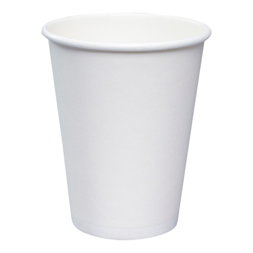 Touch Paper Hot Cups 12 fl oz (355ml) White Single Wall Hot Cup (TI20017)