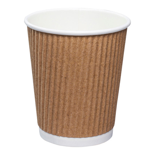 Touch Paper Hot Cups 8 fl oz (237ml) Kraft Ripple Wall Hot Cup (TI20204)