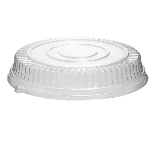 16” clear Ebony™ shallow fluted dome lid (2.75” high) (51627) 