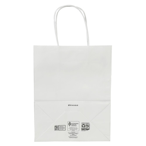 Tote shopping bag 65# virgin white SFI BPI - 250 PK (86785)