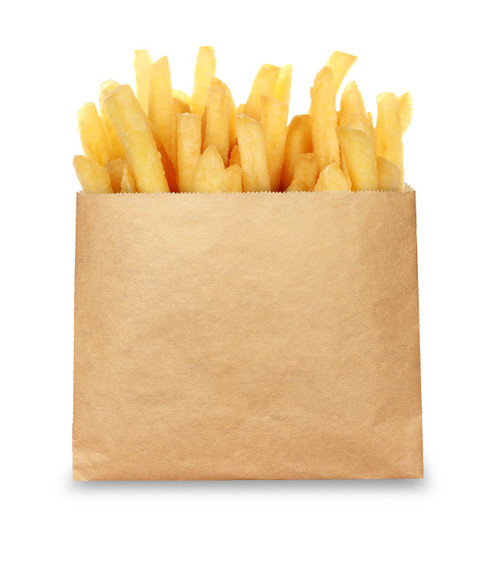 EcoCraft® Grease resistant single-serve french fry bag - Natural - Dimensions 5.50 x 4.50 (300049)
