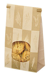 Stand up window bakery bag tin ties 2 lb - Color Artisan - Dimensions 6.00 x 2.75 x 9.50 (300247)
