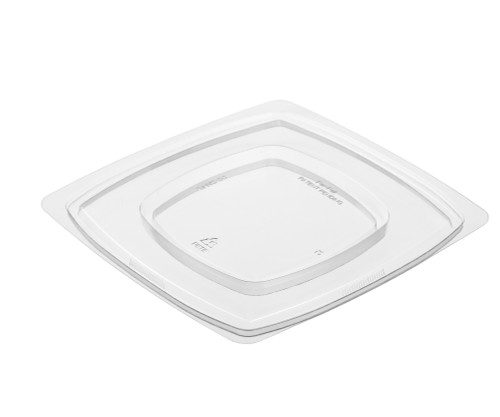 POLAR PAK® Square Bowl 7.5” Clear Flat Lid (5DD200FL)