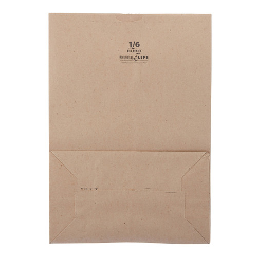 1/6 BBL Dubl Life® sack 70# recycled kraft FSC BPI - 300 PK (13607)