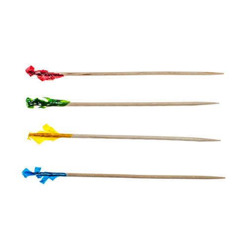 Touch® Wood Picks & Utensils 4” Frill Toothpicks (TI80170)
