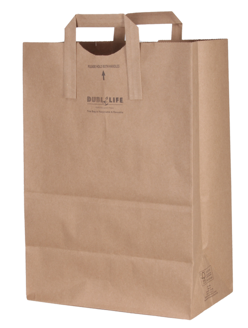 1/6 EZ-K UP Dubl Life® sack 70# recycled kraft FSC BPI - 300 PK (13606)