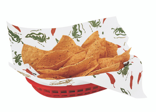 Sandwich wraps & basket liners Grease resistant paper wrap - Color South west - Dimensions 12.00 x 12.00 (300365)