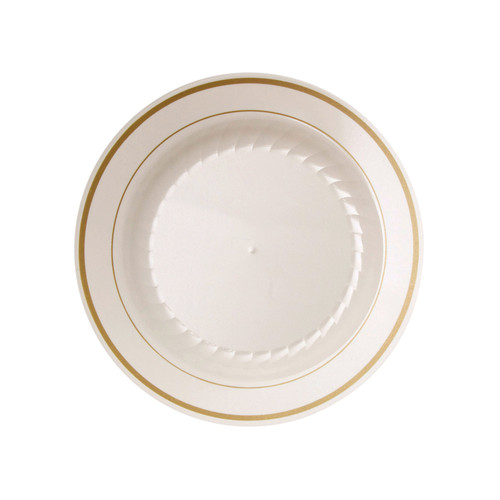Masterpiece® Dinnerware 6” Round Ivory/Gold Plate (MP6IPREM)