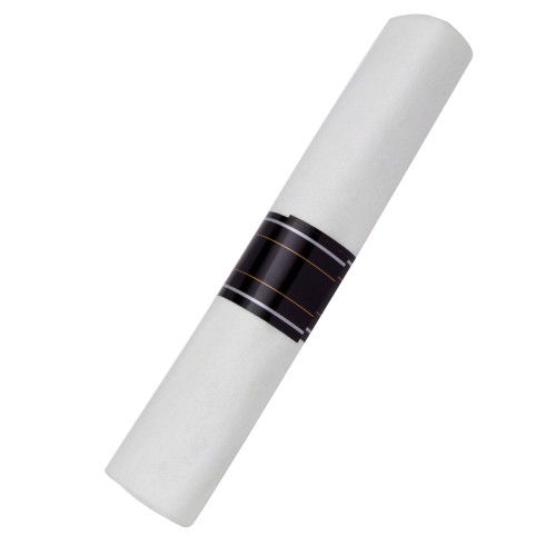 Reflections® Cutlery Napkin Rolls F/K/S in WH Linen-Quality 17x17” (432x432mm) Napkin Roll (REFROLL3)
