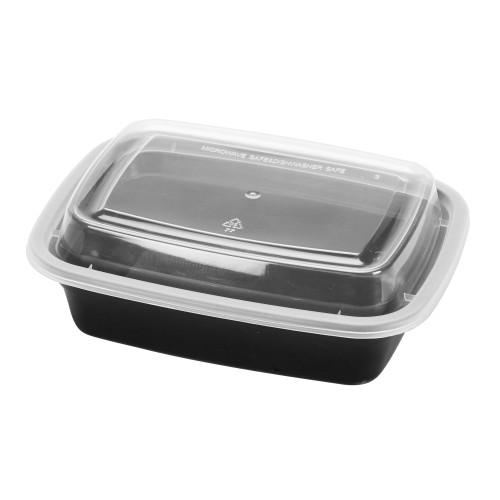 Blaze Hot Food Packaging 16 oz Microwave Safe Container & Lid Combo Pack (IMRCT16CMB150)