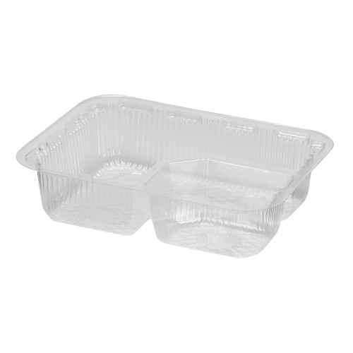Polar Pak® Grab & Go Containers 2 Pocket Clear Snack Tray (21921)