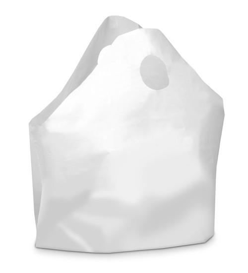 ToGo! carryout sine wave bags Wave top carryout HDPE bag - Color White - Dimensions 21.00 x 18.00 + 10.00 (300547)