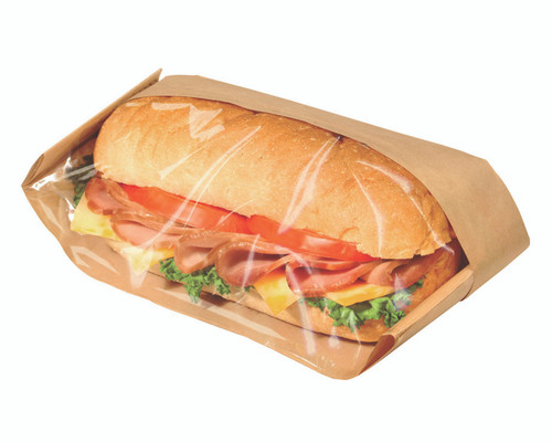 Dubl View® ToGo! deli bag half size: sub, round & square - Natural - 3.50 x 2.25 x 10.75 (300080)