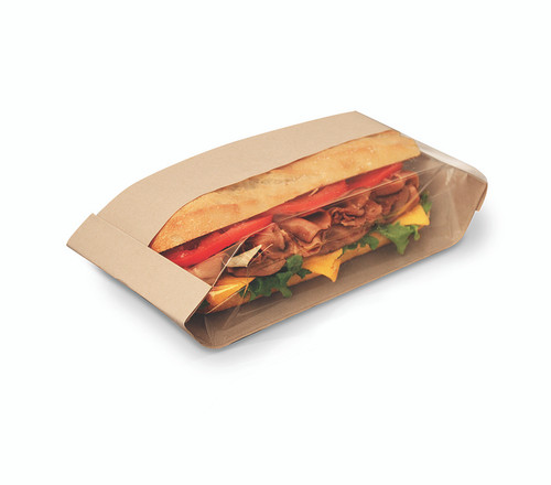 Dubl View®  ToGo! deli bag half size: sub, round & square - Natural - 3.50 x 2.25 x 7.25 (300091)
