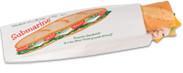 Submarine sandwich bag Sub sandwich bag - Color “Submarine” white - Dimensions 4.50 x 2.00 x 14.00 (300435)